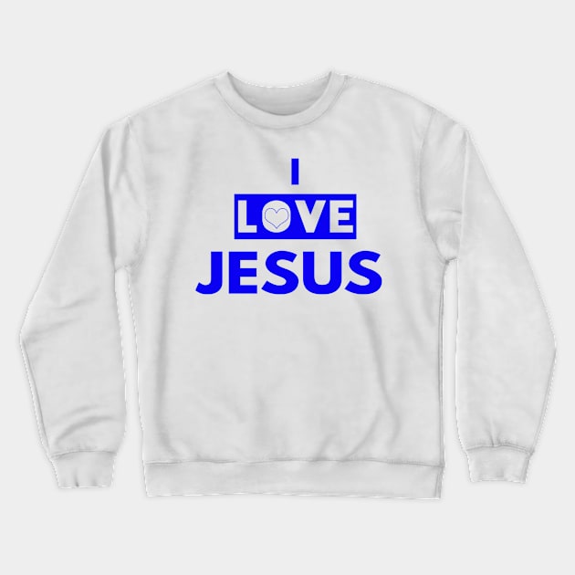 I Love Jesus Funny Christian Gift Crewneck Sweatshirt by Happy - Design